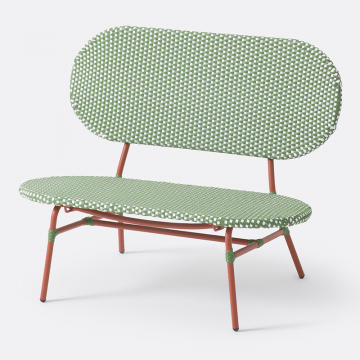 Скамья садовая из стали и плетеного пластика Matu  единый размер красный