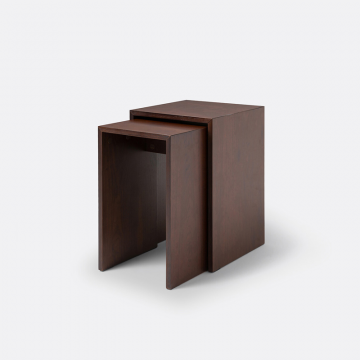Комплект из двух кофейных столиков Mendo  единый размер каштановый