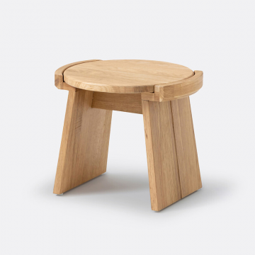 Мини-табурет из массива дуба Tibet  единый размер каштановый