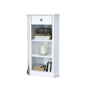 Угловой столик покрытие лаком белого цвета Authentic Style  единый размер белый