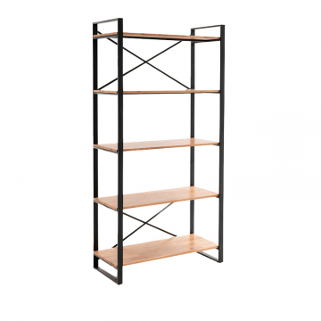 Этажерка из массива дуба и стали Hiba бежевый