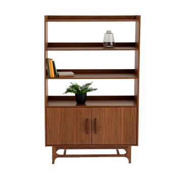 Этажерка из орехового дерева в винтажном стиле Larsen каштановый