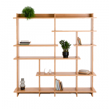 Этажерка большая асимметричная из дуба Orga бежевый