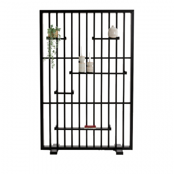 Этажерка-перегородка из массива сосны Mineva черный