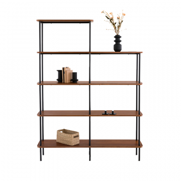 Этажерка асимметричная из шпона орехового дерева Kerrie