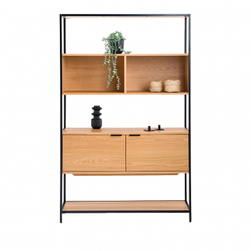 Этажерка модульная две ниши и две дверки Volga бежевый