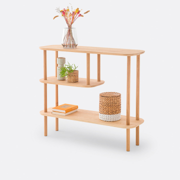 Консоль асимметричная из массива дуба Crueso  единый размер бежевый