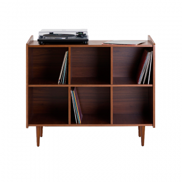 Шкаф винтажный для виниловых пластинок длина  113 см Ronda каштановый
