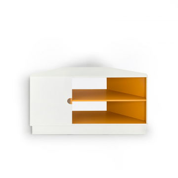 Тумба для ТВ угловая Frio белый