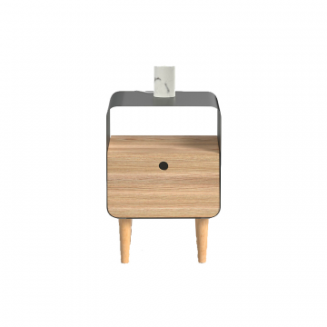 Тумба из дерева и металла Jimi серый