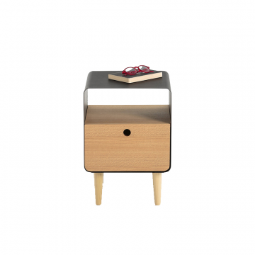 Тумба из дерева и металла Jimi черный