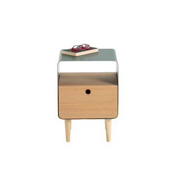 Тумба из дерева и металла Jimi зеленый