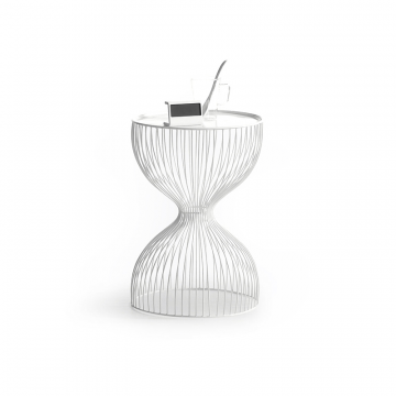 Прикроватный столик из проволоки Janik белый