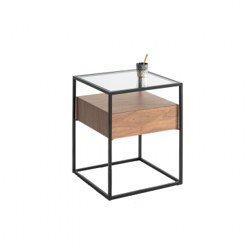 Прикроватный столик с 1 ящиком Agura каштановый