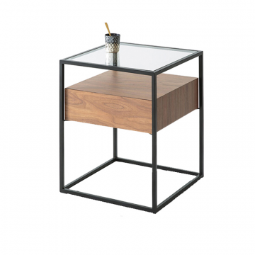 Прикроватный столик с 1 ящиком Agura каштановый