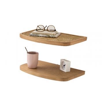 Подвесные полки из дуба и ротанга Buisseau бежевый