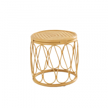 Столик прикроватный из ротанга Malu бежевый