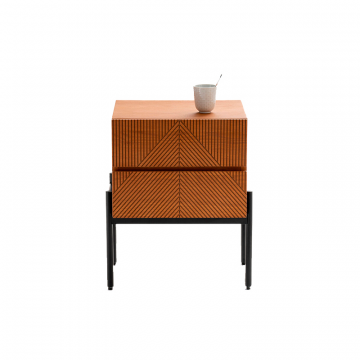 Прикроватная тумба с 2 ящиками Lodge каштановый