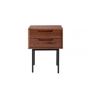 Столик у изголовья с 2 ящиками Noyeto каштановый