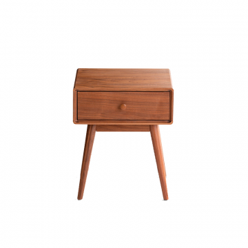 Прикроватная тумбочка с одним ящиком Miji каштановый