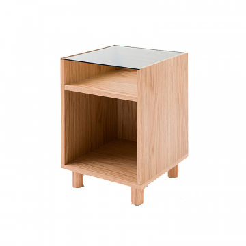 Компактная прикроватная тумбочка 2 ниши Walor бежевый