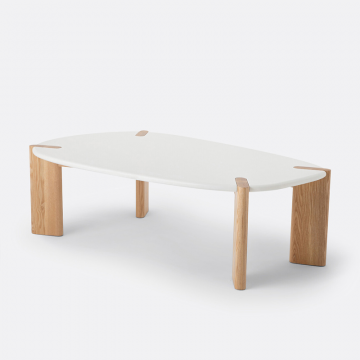 Столик журнальный органичной формы Galet  единый размер белый