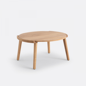 Стол журнальный из массива дуба Tibet  единый размер каштановый