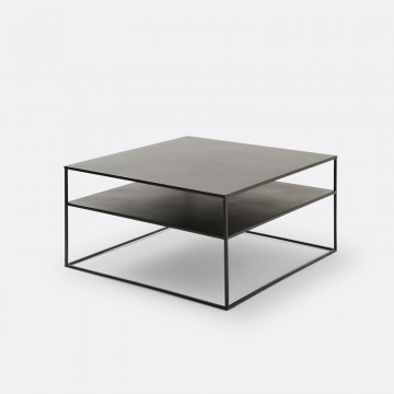 Столик журнальный квадратный из стали Hiba  единый размер черный