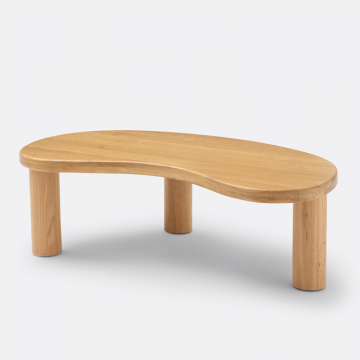Стол журнальный органичной формы из дуба Rodi  единый размер бежевый