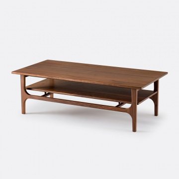 Стол журнальный из орехового дерева Larsen  единый размер каштановый