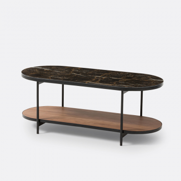 Стол журнальный со стеклянной столешницей с эффектом мрамора Gil  единый размер другие