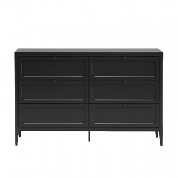 Комод с 6 ящиками Eugnie черный
