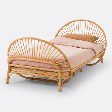 Кровать и кроватное основание из ротанга Sielo  90 x 190 см бежевый