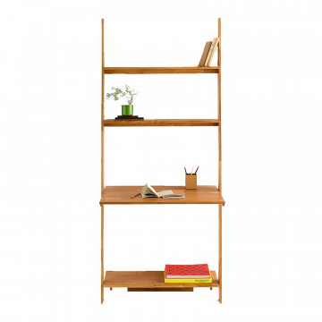 Этажерка настенная -- письменный стол из дуба Domeno бежевый