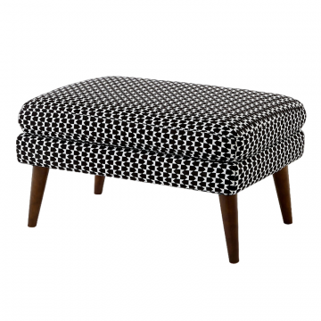 Пуф винтажный Smon  единый размер черный/белый