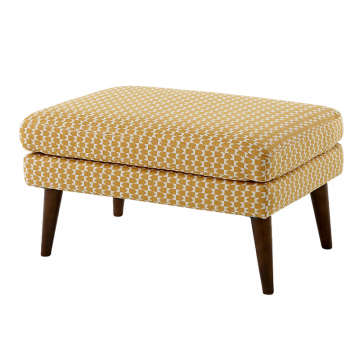 Пуф винтажный Smon  единый размер желтый/белый