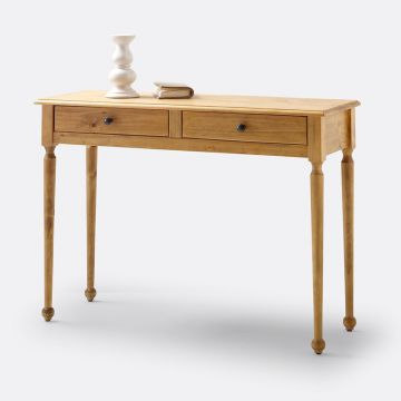 Консоль с 2 ящиками из массива сосны Authentic Style  единый размер бежевый