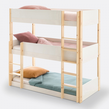 3-ярусная кровать MEETING  90 x 190 см белый