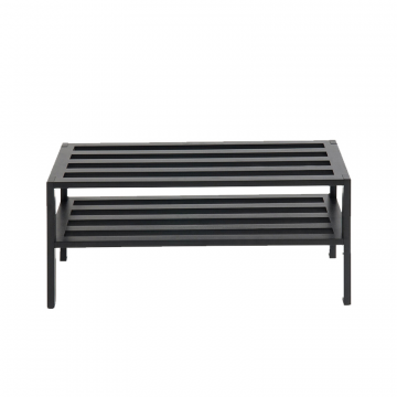 Скамья для обуви из березы черного цвета