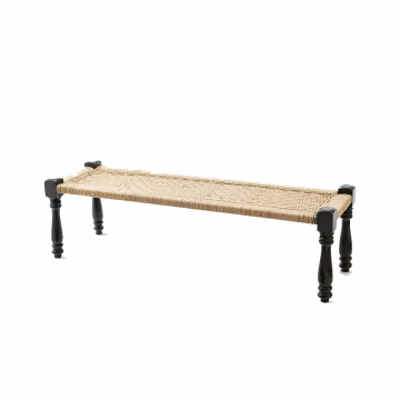 Скамья в индийском стиле Adas из веревки и мангового дерева