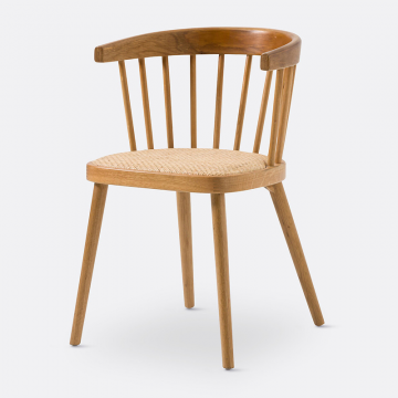 Кресло столовое из дубаротанга Portman  единый размер каштановый