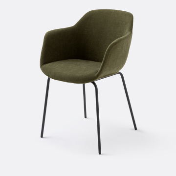 Обеденное кресло из фактурной ткани HALVA  единый размер зеленый
