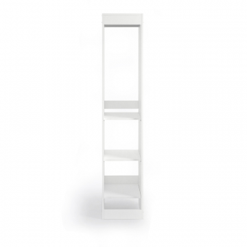 Гардероб модульный отделение для вешалок  3 полки Build белый