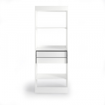 Модуль гардероба с 3 полками и 2 ящиками Build белый