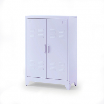 Шкаф низкий с 2 дверками из металла Hiba синий