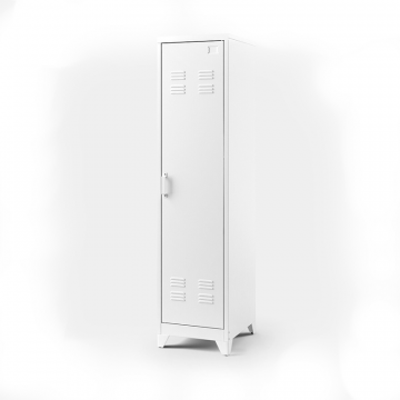 Шкаф для одежды металлический в американском стиле Hiba белый