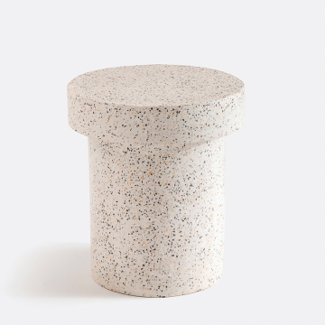 Приставной столик из терраццо Madina  единый размер белый