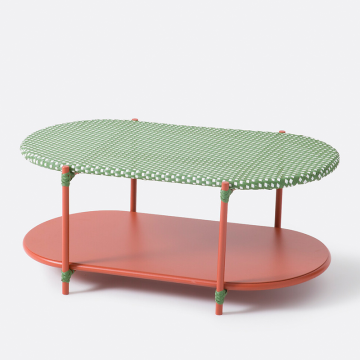 Стол журнальный с двумя столешницами Matu  единый размер красный