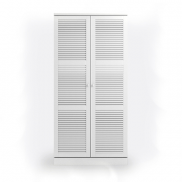 Шкаф из массива сосны H205 см с вешалкой Mayor белый