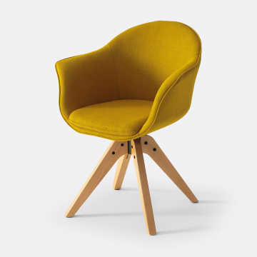 Винтажное офисное кресло Quilda  единый размер желтый